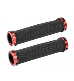 Puños Ergotec Bilbao kraton 135mm doble lock-on Negro/Rojo Puños Ergotec Bilbao kraton 135mm doble lock-on Negro/Rojo