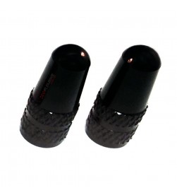 Par tapones valvula Presta/fina aluminio Negro Par tapones valvula Presta/fina aluminio Negro