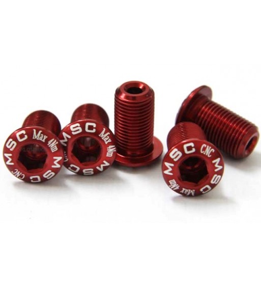 Tornillo Plato Alum MSC M8x13.5 Rojo