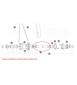 Kit eje Mavic trasero 135-142mm para id360 y D6T