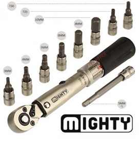 Llave dinamometrica Mighty + 8 puntas y extensor