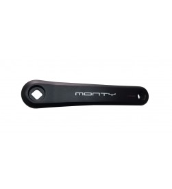 Biela Derecha Monty M35 Aluminio 158mm Cuadradillo rombo Negro Biela Derecha Monty M35 Aluminio 158mm Cuadradillo rombo Negro