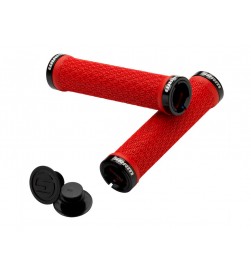 Puños Sram Locking grips doble abrazadera Rojo-Negro Puños Sram Locking grips doble abrazadera Rojo-Negro