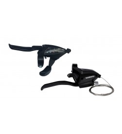 Pareja mandos freno+cambio Shimano ST-EF500 3x8velocidades 4 dedos Negros Pareja mandos freno+cambio Shimano ST-EF500 3x8velocidades 4 dedos Negros