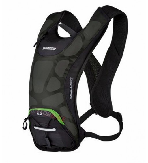 Mochila Shimano Accu 3G Series UNZEN Negro Ceniza Lima (2 Litros)