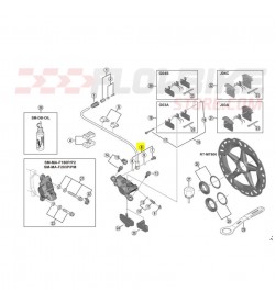 Tornillo banjo+toricas pinza freno disco hidraulica Shimano BR-M7100-M8100