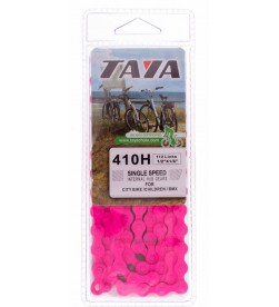 Cadena Taya 410H Single Speed 1v Rosa reforzada