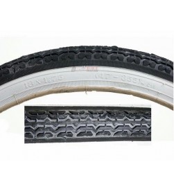 Cubierta Vee Rubber 18x1.75 Negra perfil Blanco