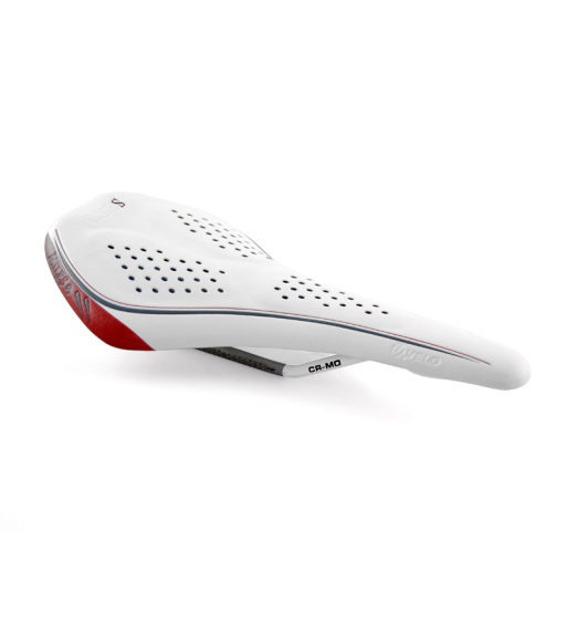 Sillín Velo Miles Racing para mujer blanco con raíles Cr-Mo