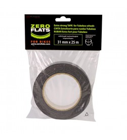Cinta fondo llanta tubeless Zero Flats 31mm 25mts Cinta fondo llanta tubeless Zero Flats 31mm 25mts