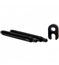 Blister 2 prolongadores 65mm válvula fina X-Sauce aluminio negro con rosca